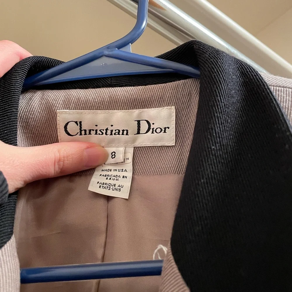 Vintage Christian Dior Tan with Black Accent Detailing